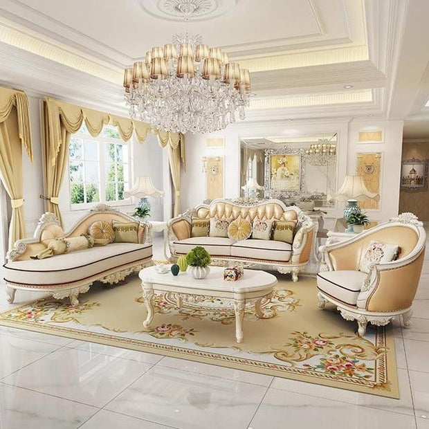 Fashion European Style Sofa 123 Modern Leather Sofa Set Living Room Furniture PRF5001 for big house