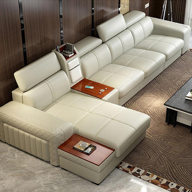 Living Room Sofa real genuine leather sofas US