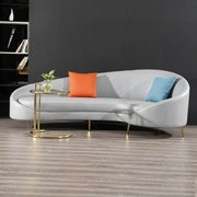 New modern style velvet L sharp corner sofa with matel foot for wedding furniture