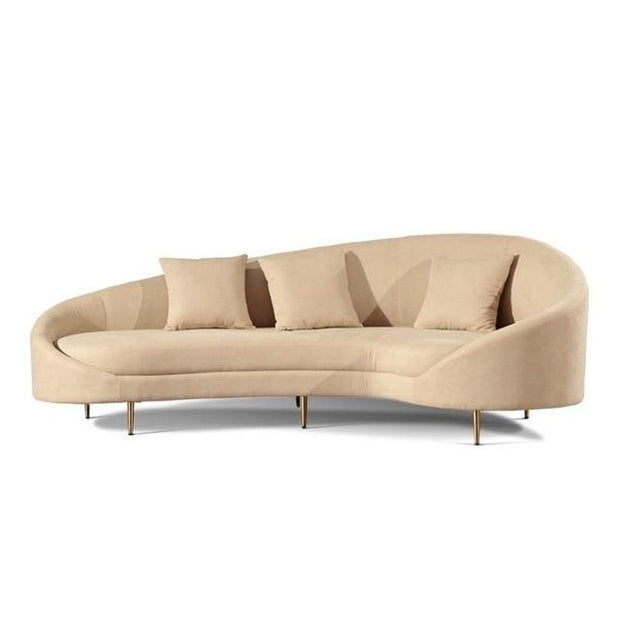 New modern style velvet L sharp corner sofa with matel foot for wedding furniture