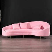 New modern style velvet L sharp corner sofa with matel foot for wedding furniture