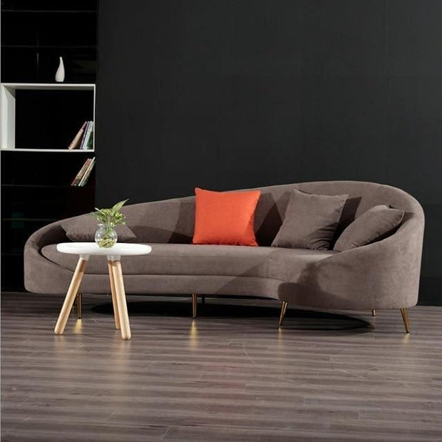 New modern style velvet L sharp corner sofa with matel foot for wedding furniture