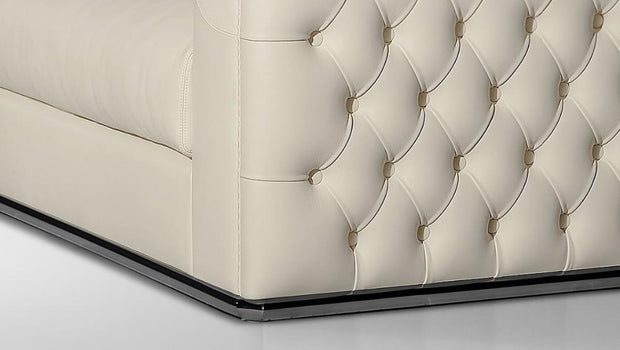 top graded italian genuine leather sofa sectional living room sofa home furniture big size 4 seater feather sofa crystal buttons