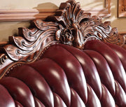 Charm Master, European Style Leather Sofa, 123 Sets Of Solid Wood Living Room Furniture, Head Leather, American Leather Sofa