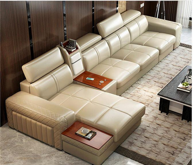 Living Room Sofa real genuine leather sofas US